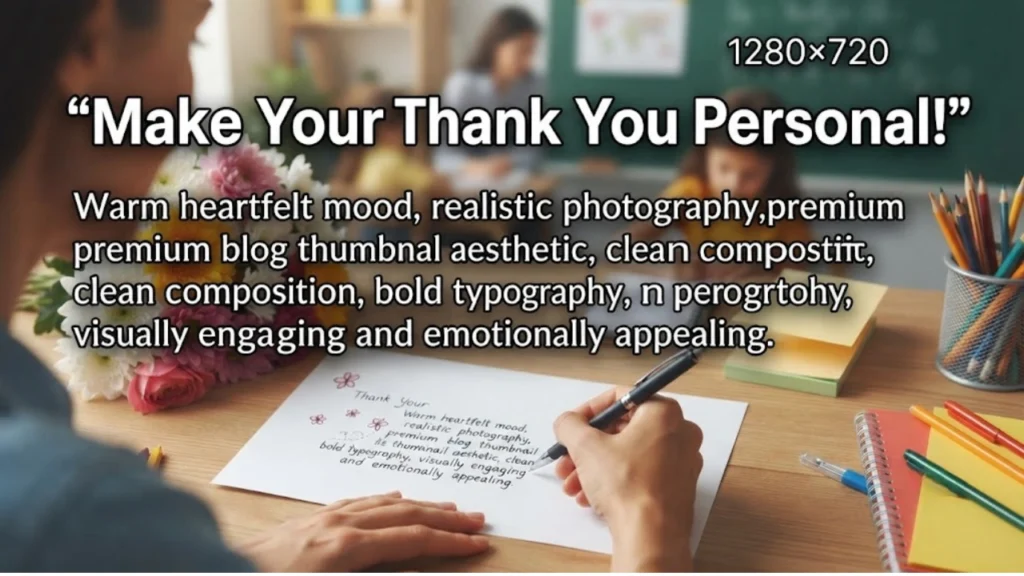 How To Personalize A Short Thank You Message For A Teacher
