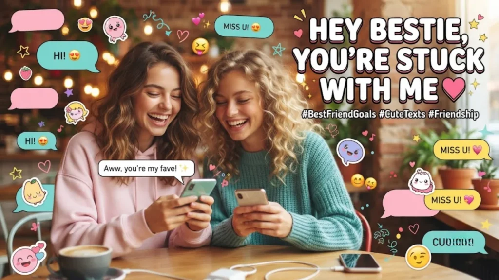 Cute Short Sticker Messages for Friends & Besties