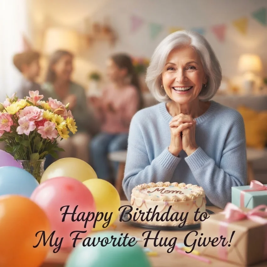 Short Birthday Wish for Mom in a Unique Way