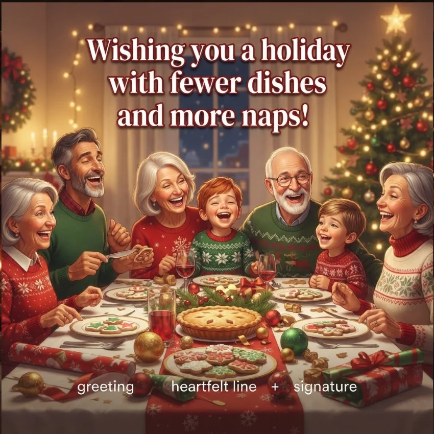 Short Holiday Card Messages for Family