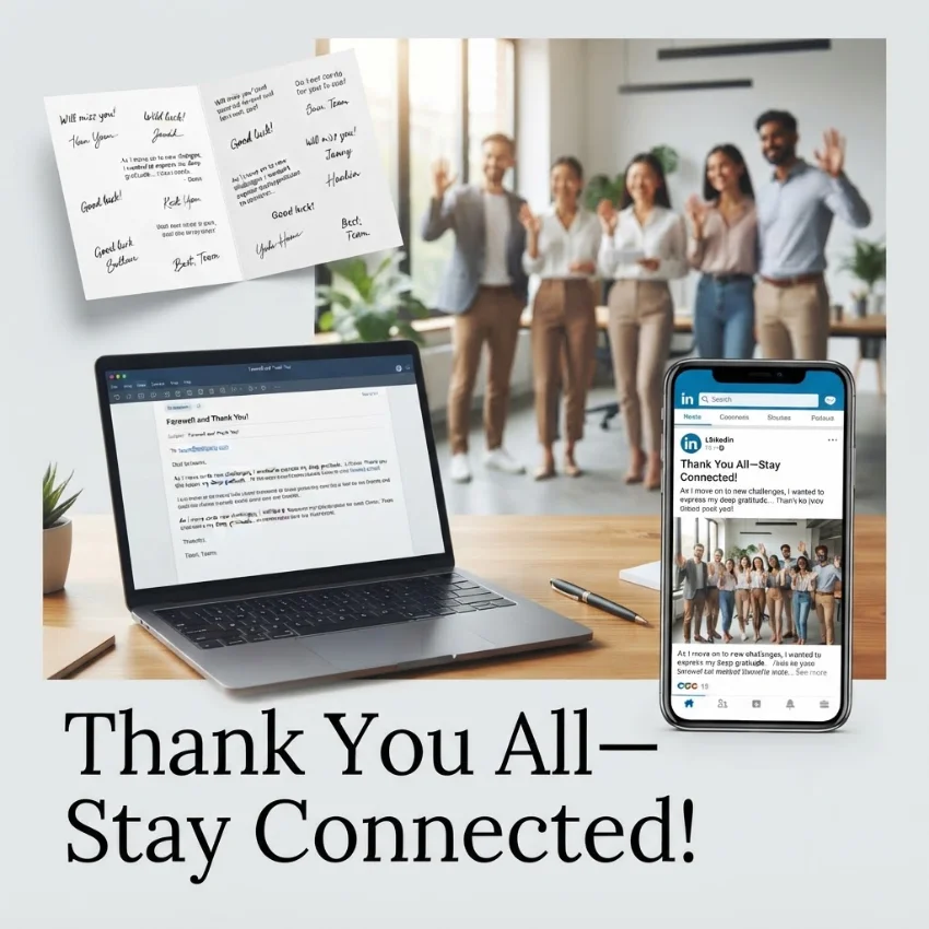 Short Thank You Messages for a Farewell Email to Colleagues