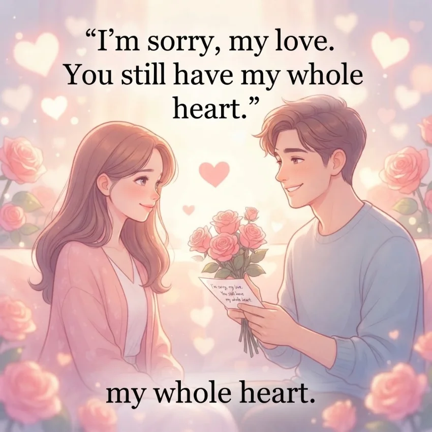 Sorry Message So It Actually Wins Her Heart Back