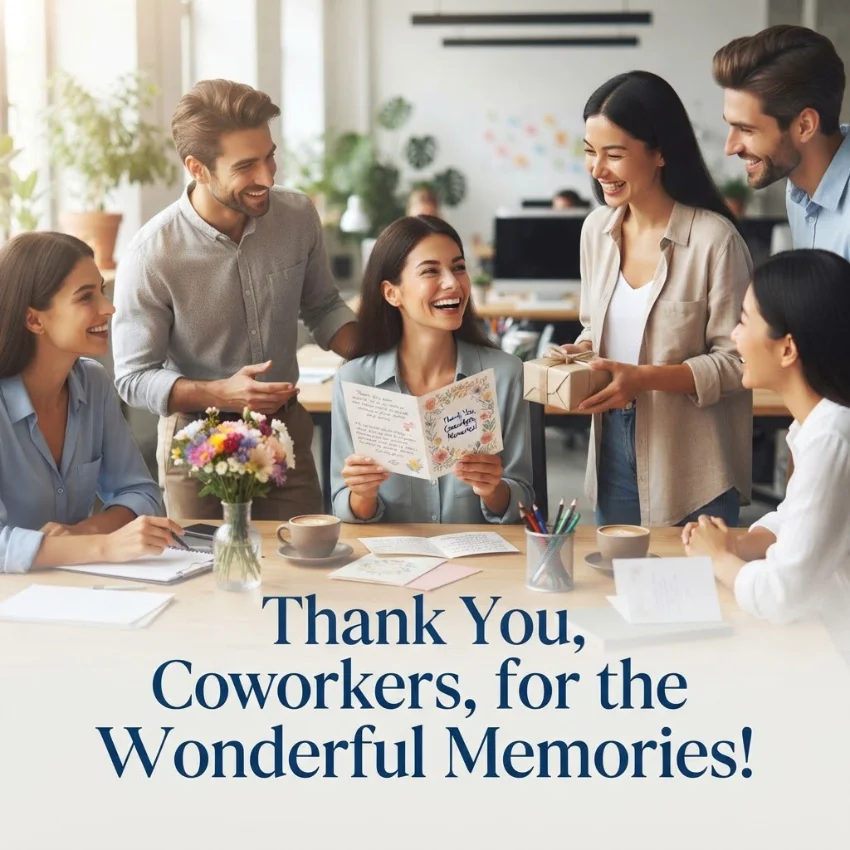 Thank You to Colleagues When Leaving Work