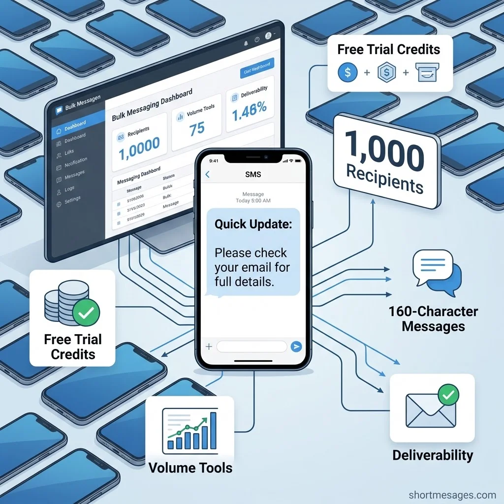 100 Text Messages at Once for Free