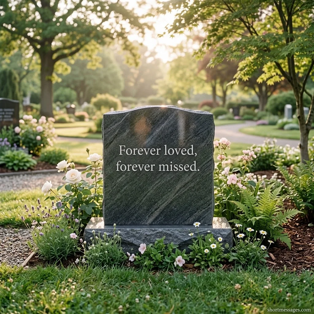 Right Short Tombstone Message