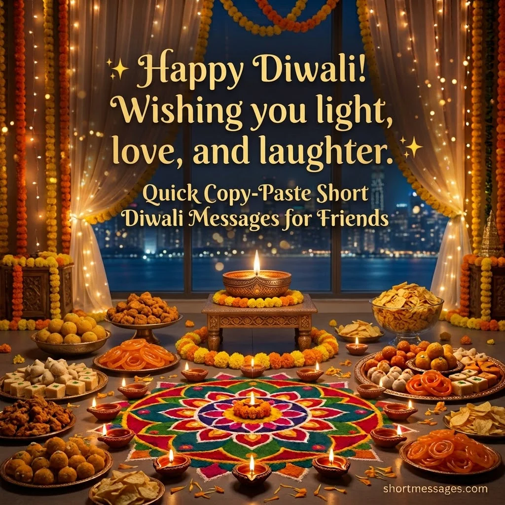 Short Diwali Messages for Friends