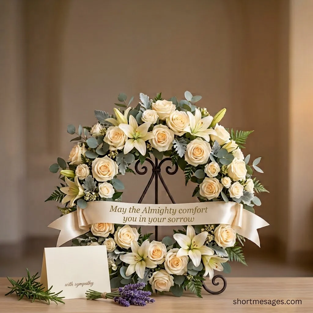 Adding a name makes a memorial wreath message feel personal.