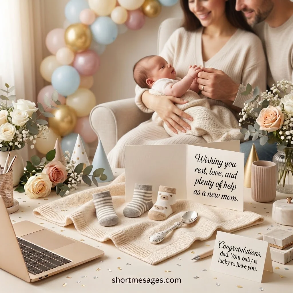 Baby Wishes for a Coworker, Boss or Team Card