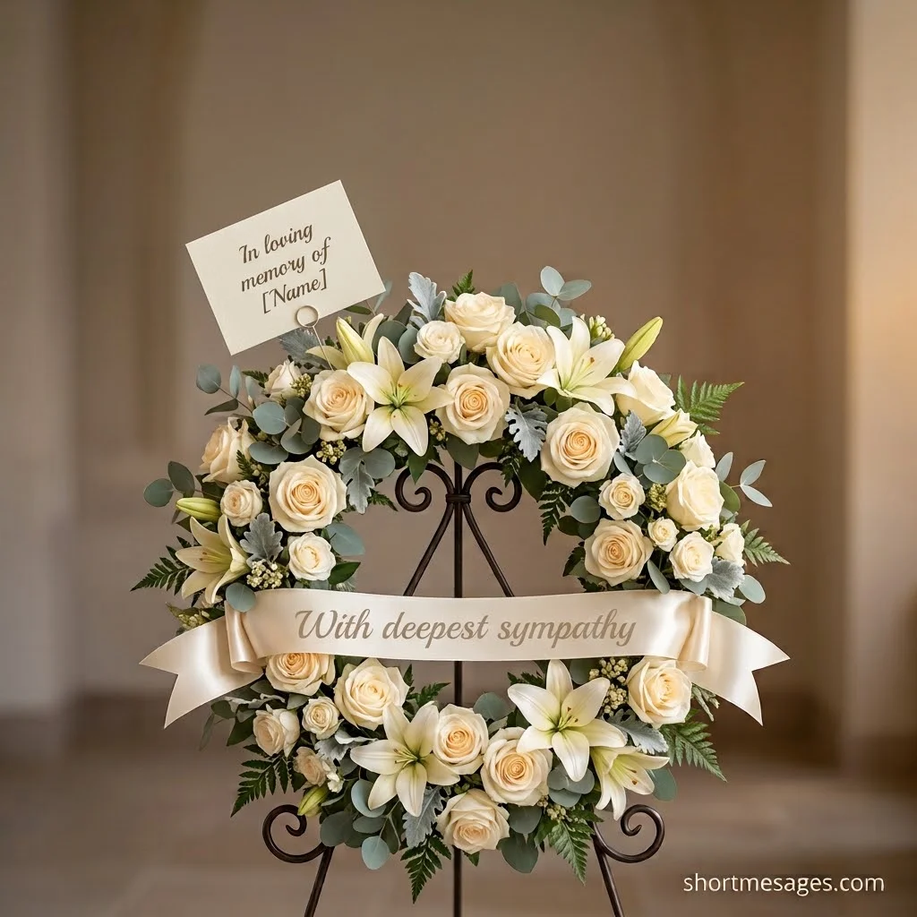 Funeral Wreath Messages for Family, Friends and Coworkers