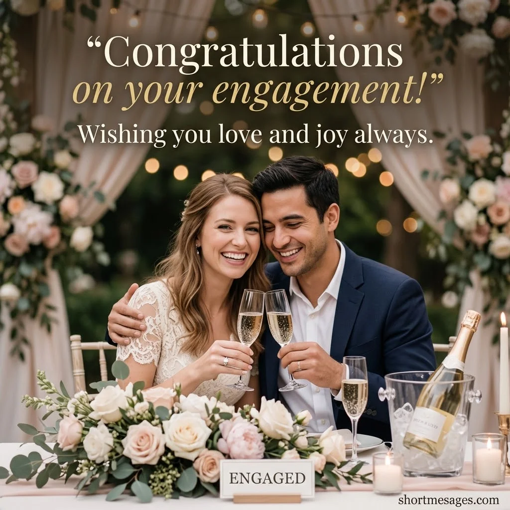 Heartfelt and Happy Short Engagement Messages