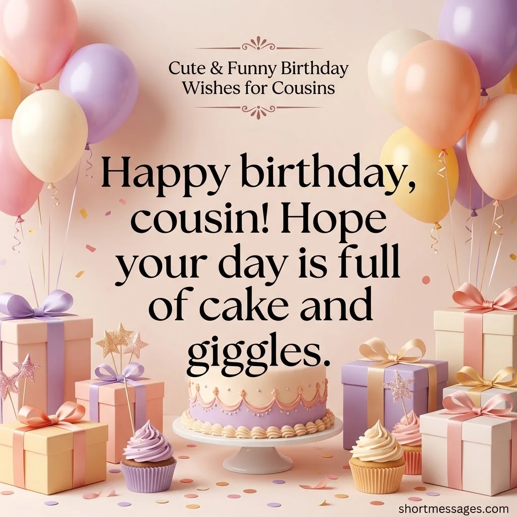Short Birthday Messages for a Cousin