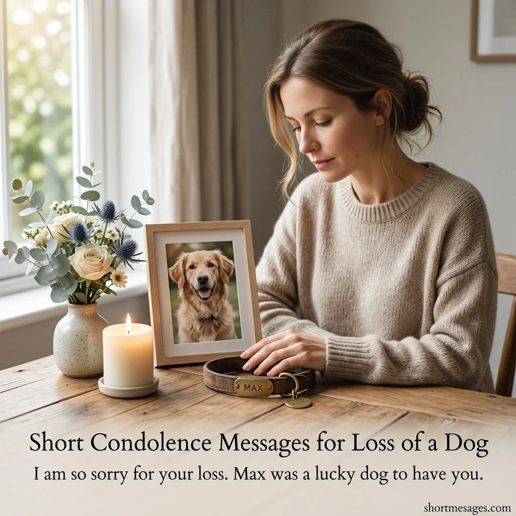 Short Condolence Messages for Loss of a Dog