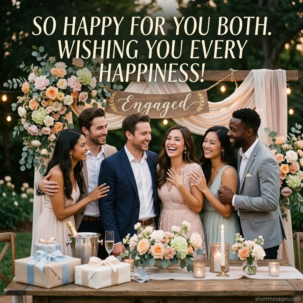 Short Engagement Wishes for Friends