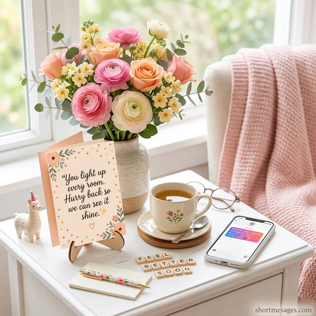 Sweet and Funny Feel Better Fast Wishes for Her