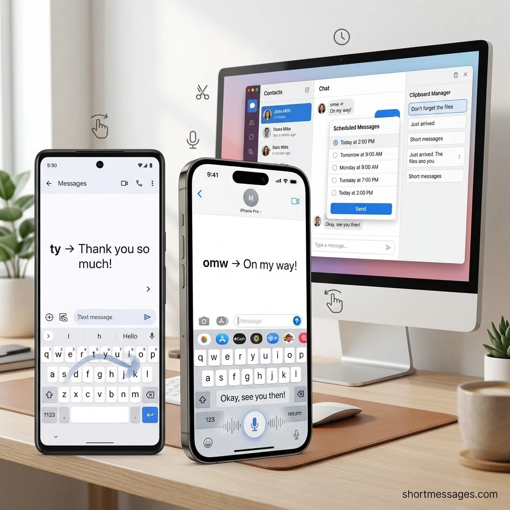 Text Shortcuts for iPhone, Android and Desktop