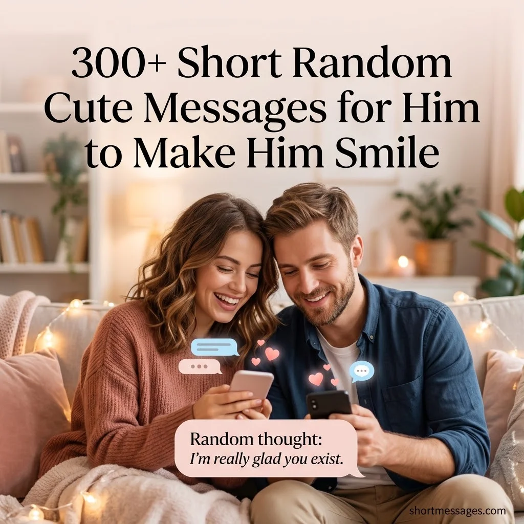 300+ Short Random Cute Messages for Him to Make Him Smile