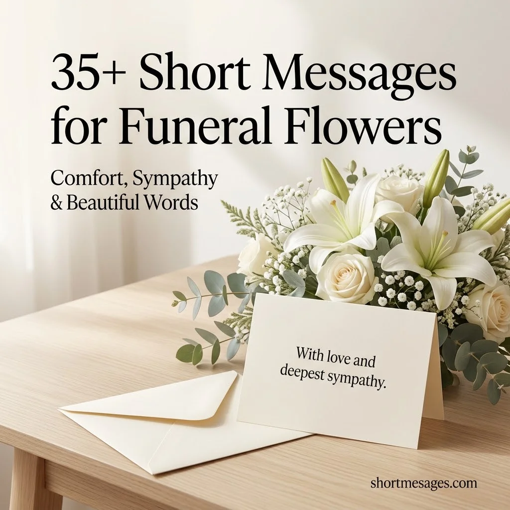 35+ Short Messages for Funeral Flowers