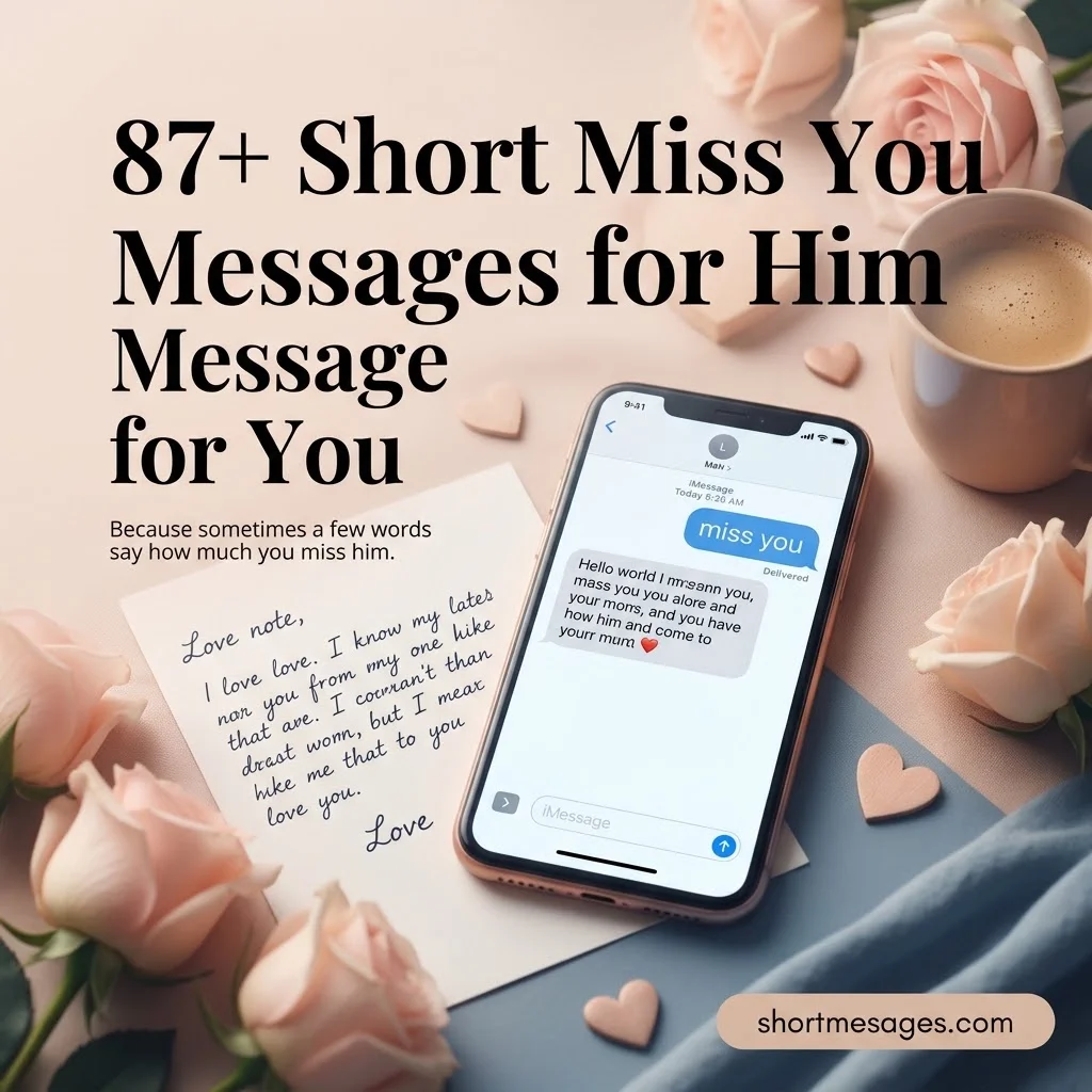 87+ Short Miss You Messages for Him to Make Him Feel Loved