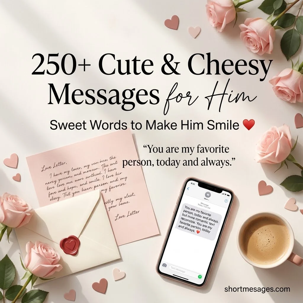 250+ Cute & Cheesy Messages for Him