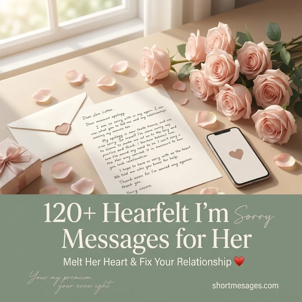 120+ Heartfelt Short I’m Sorry Messages