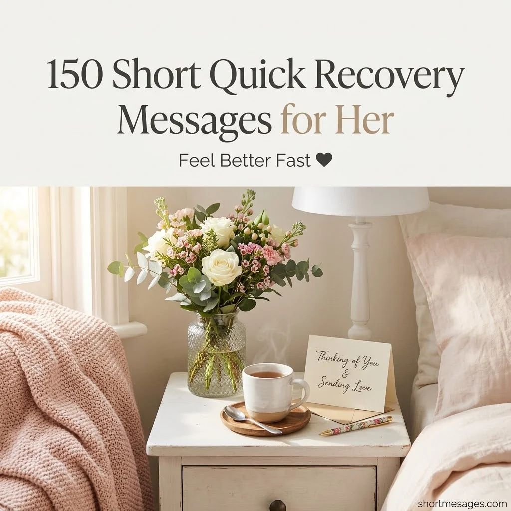 150 Short Quick Recovery Messages for Her to Feel Better Fast