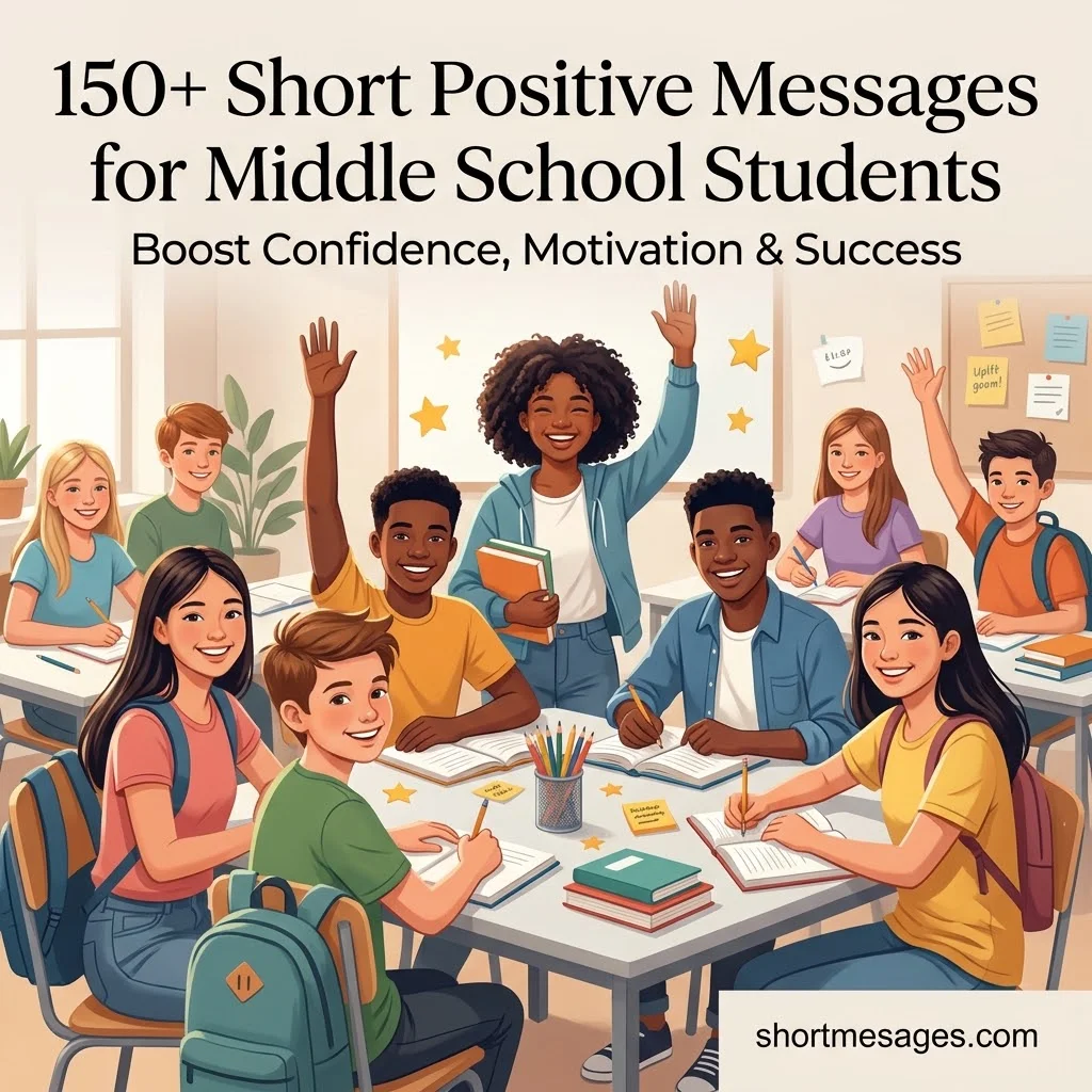 150+ Short Positive Messages for Middle School Students to Boost Confidence, Motivation