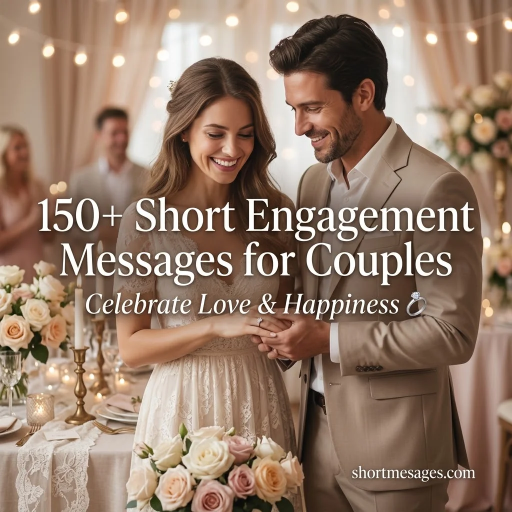 150+Short Engagement Messages for Couples