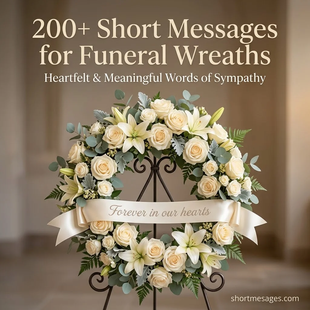 200+ Short Messages for Funeral Wreaths