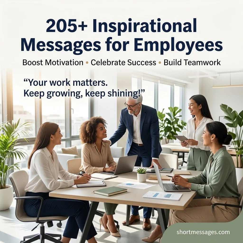 205+ Short Inspirational Messages for Employees